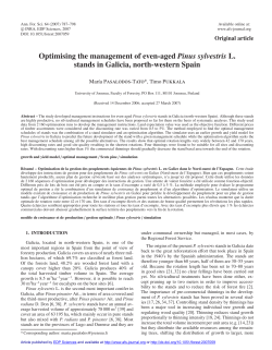 Optimising the management of even-aged Pinus sylvestris L. stands