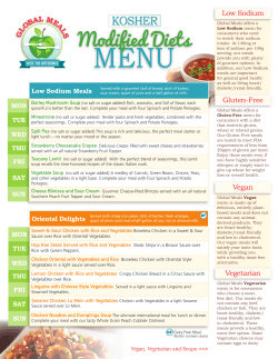 Kosher Modified Diets