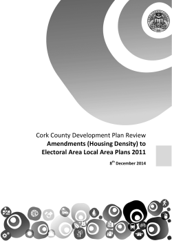 Housing Density - Cork County Development Plan 2014