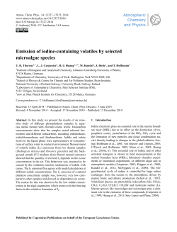 Emission of iodine-containing volatiles by selected microalgae species