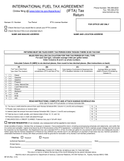 MF-85 International Fuel Tax Agreement Tax Return Rev. 2-16