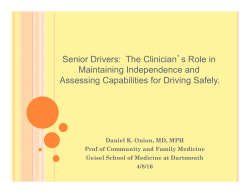 Senior Drivers - New Hampshire Academy of Family Physicians