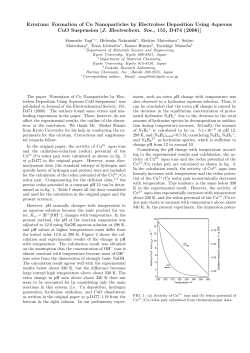Erratum: Formation of Cu Nanoparticles by Electroless Deposition