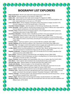 biography list explorers - Finkelstein Memorial Library