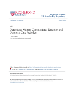 Detentions, Military Commissions, Terrorism and
