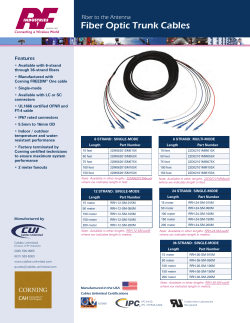 Fiber Optic Trunk Cables