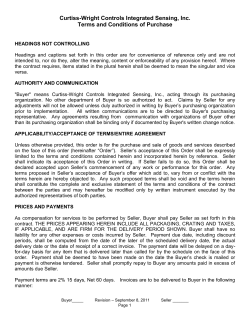 Curtiss-Wright Controls Integrated Sensing, Inc. Terms and