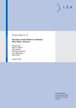 Education System Reform in Pakistan