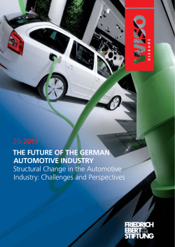 The future of the German automotive industry : structural change in