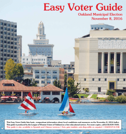 Easy Voter Guide - League of Women Voters of Oakland