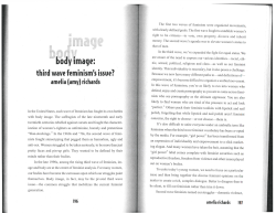 Body Image: Third Wave Feminism`s Issue?