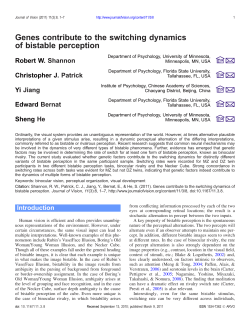 Genes contribute to the switching dynamics of bistable perception