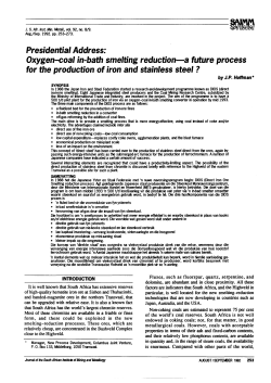 Oxygen-coal in-bath smelting reduction-a future process for