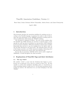 TimeML Annotation Guidelines, Version 1.1