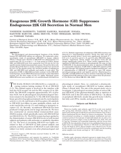(GH) Suppresses Endogenous 22K GH Secretion in Normal Men
