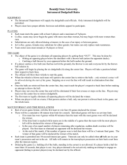 Dodgeball Rules - Bemidji State University