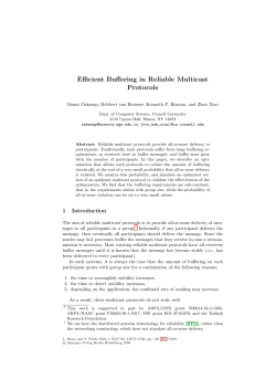 LNCS 1736 - Efficient Buffering in Reliable Multicast Protocols