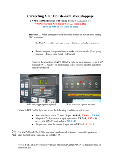 Correcting ATC Double-arm after stoppage