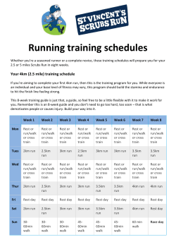 Running training schedules
