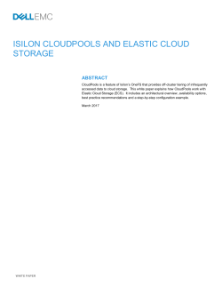 isilon cloudpools and elastic cloud storage