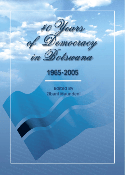 40 years of democracy in Botswana : 1965 - 2005