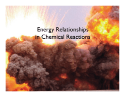 Energy Relationships in Chemical Reactions