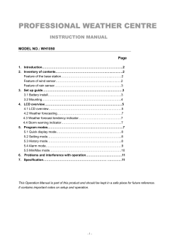 PROFESSIONAL WEATHER CENTRE