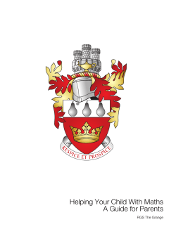 Helping Your Child With Maths A Guide for Parents