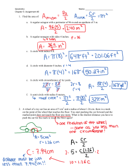 1. Find the area of: a. A regular octagon with a perimeter of 96 m and
