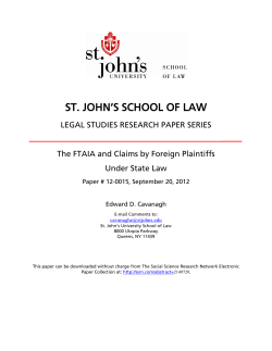 The FTAIA and Foreign Claims under State Antitrust Law