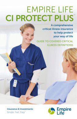 CI Protect Plus Covered Critical Illness Definitions Guide
