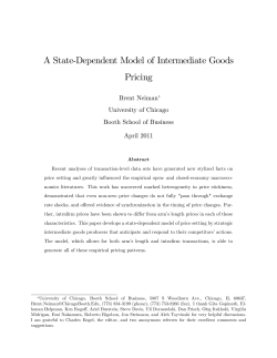 A State$Dependent Model of Intermediate Goods Pricing