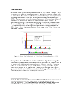 Direct-Use Applications of Geothermal Energy