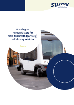 Advising on human factors for field trials with (partially) self