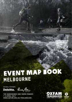 2017 Oxfam Trailwalker Melbourne Mapbook.