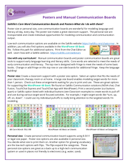 Posters and Manual Communication Boards