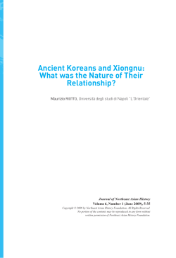 Ancient Koreans and Xiongnu: What was the Nature of Their