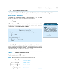 C.2 Separation of Variables
