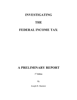 Investigating The Federal Income Tax