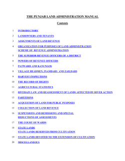The Punjab Land Administration Manual