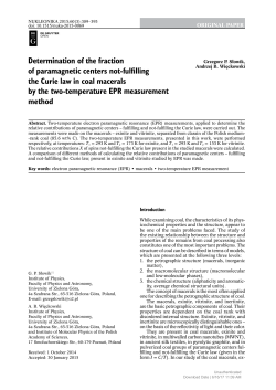 Determination of the fraction of paramagnetic centers not