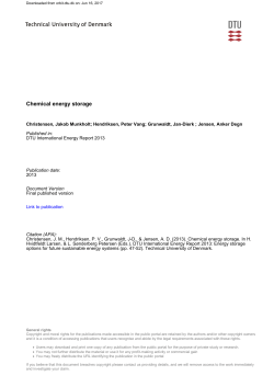 Chemical energy storage