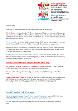 Fish @ Bugis+ Fish @ Aranda Event Prices forFish @ Bugis+