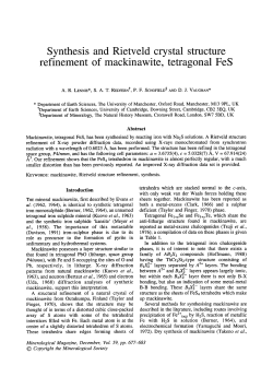 Synthesis and Rietveld crystal structure refinement of