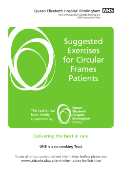 Suggested Exercises for Circular Frames Patients