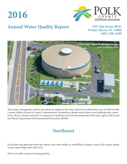 Annual Water Quality Report Northwest