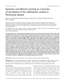 Semantic and affective priming as a function of