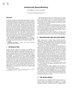Anatomically Based Modeling - Stanford Computer Graphics