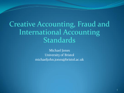Creative Accounting, Fraud and International Accounting Scandals