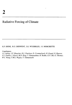 Radiative Forcing of Climate
